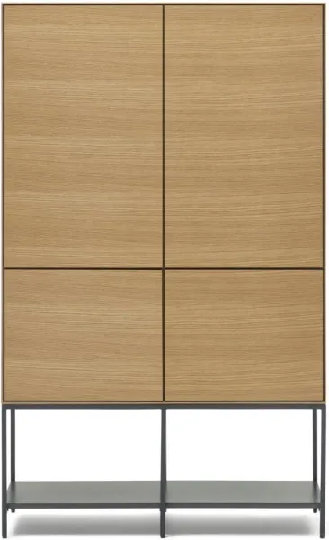 Vedrana, Highboard, natur/svart, H160x97,5x40 cm
