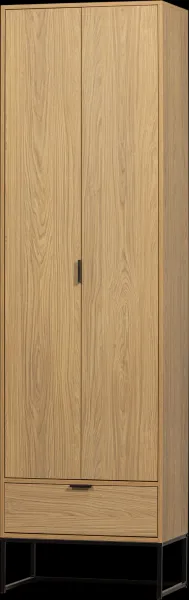 Silas, Högskåp, natur, H210x36x60 cm, ekträ