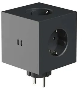 Avolt Square 2 Vägguttag Stockholm Black